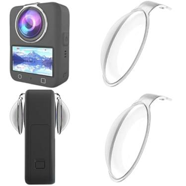 Imagem de Coyktonty Protetor de lente/capa protetora de lente para câmera DJI Osmo 360, design de fecho de pressão, dureza 9H alta transmitância, impermeável à prova de poeira, fácil de instalar (material de PC