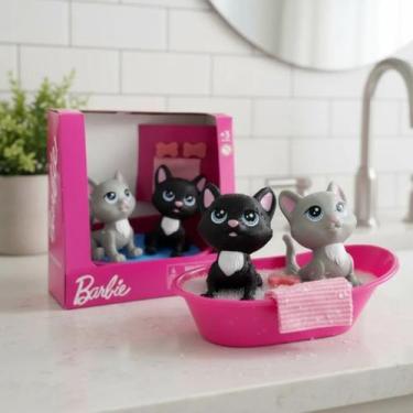 Imagem de Pets Da Barbie Hora Do Banho Mini Gatas Com Banheira Mattel - Pupee