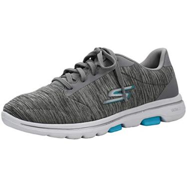 Imagem de Skechers Go Walk 5 True Tênis feminino, Cinza azul claro, 38