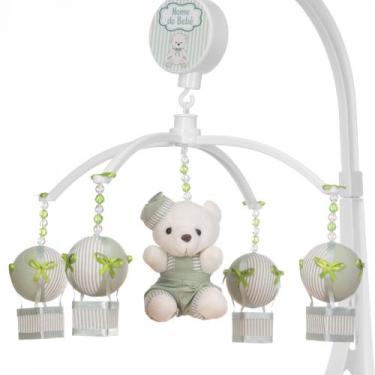 Imagem de Mobile Para Berço Musical Giratório Urso Balão Verde - Le-Leão Artigos