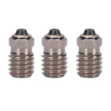 Imagem de Eujgoov Bocal de Impressora 3D, Bocal Hotend de Extrusora à Prova de Alta Temperatura Com Revestimento de Ni de Aço Endurecido para, Com Interior Liso para PLA ABS PETG TPU PC (0,8 mm)