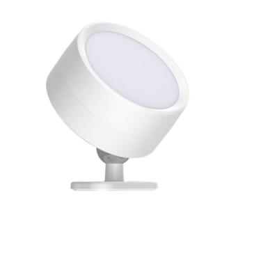 Imagem de Conjuntos de lâmpadas LED para iluminação pública 1–4 Três cores ajustáveis Carregamento USB Luz giratória em 360° Elegante e esteticamente agradável(Branco - Kit 1)