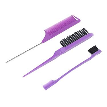 Imagem de Yinhing Conjunto de Pentes de Barbearia Kit de Pentes Profissionais para Modelagem de Cabelo para Alisamento e Tingimento de Cabelo Inclui Pente de Cauda de Rato Pincéis de Tingimento