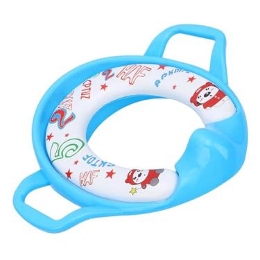 Imagem de ZJchao Assento de Treinamento para Penico para Bebês, Almofada Macia, Base Antiderrapante Com Alças, Proteção contra Respingos para Crianças, Meninos, Meninas, Azul