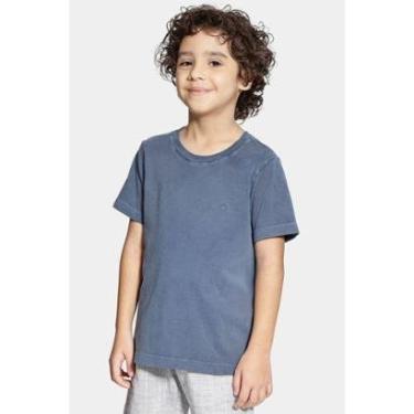 Imagem de Camiseta Aramis Piquet Estonada Manga Curta Azul Neblina-Masculino