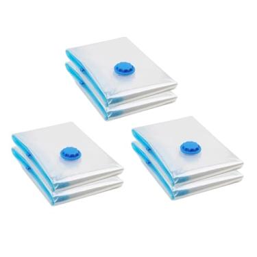 Imagem de IEUDNS Sacos para seladora a vácuo, resistentes e que economizam espaço, ideais para guardar edredons, roupas e cobertores em casa, 6 Peças