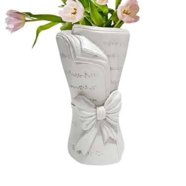 Imagem de Vaso de flores para livros, mini porta-flores de resina, vaso de resina em forma de livro com detalhe de laço, vasos de sabor cultural, decoração artística, decoração de casa estilo vintage, 13 x 5 x