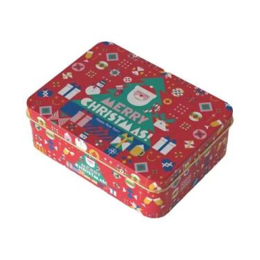 Imagem de Caixa De Presente Retangular De Natal Em Lata De Papelão Vazia Para Ar