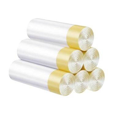 Imagem de Generic 60 Sacos para Areia de Gato/Cão, Sacos Portáteis para Caixa de Areia de Gato, Suporte para Recipientes para Corredores, Passeios, Viagens e Uso, Cordão Amarelo