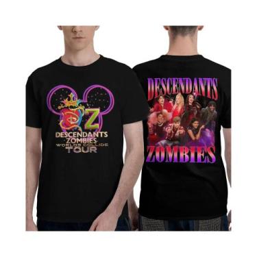 Imagem de Camiseta De Algodão Solta Feminina Disney Descendants Zombies Worlds C