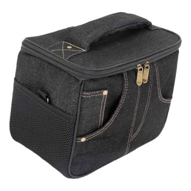 Imagem de KiBcsLic Estojo para amplificador de guitarra, bolsa de transporte multifuncional, organizador de alto-falantes para shows e equipamentos musicais, Preto 25x13x18cm
