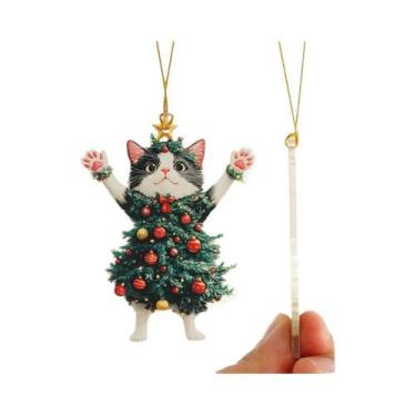 Imagem de Decoração De Natal De Gato Colorido E Fofo, Realista E Vibrante, Supri