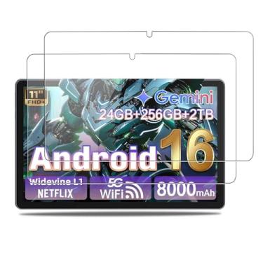 Imagem de NOUKAJU Protetor de tela para tablet Rebecco M70 de 11 polegadas, vidro temperado HD, dureza 9h, arranhões, anti-impressão digital, protetor de filme de vidro temperado para Rebecco M70 [2 unidades]