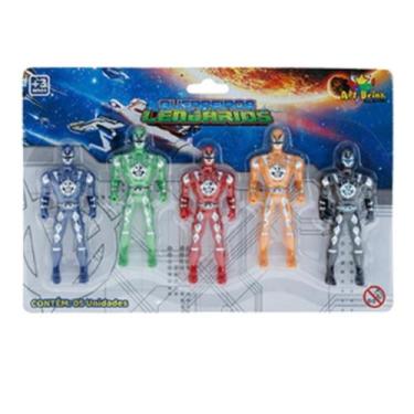 Imagem de Bonecos Rangers Com 5 Heróis Guerreiros Lendários - Art Brink