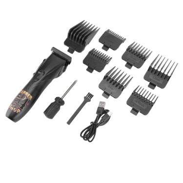 Imagem de Brrnoo Máquina de Cortar Cabelo, Aparador de Cabelo Elétrico Profissional Com Design de ângulo Cego Em Forma de R para Corte Preciso, 7 Tamanhos de Pente, Bateria de 2200mAh, 5 Níveis