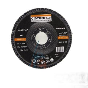Imagem de Disco Flap 4.1/2 40 Starfer 10