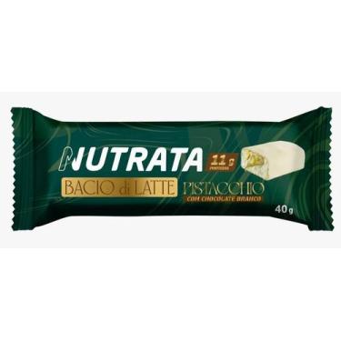 Imagem de Barra Proteica Nutrata Bacio Di Latte(40g)Pistacchio c/Chocolate Branc
