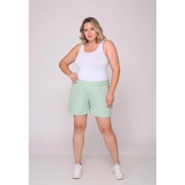 Imagem de Shorts Feminino Plus Size 7945 Verde Agua-Feminino