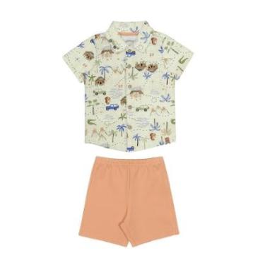 Imagem de Conjunto Infantil Menino Camisa/Bermuda Mapa Alakazoo-Masculino