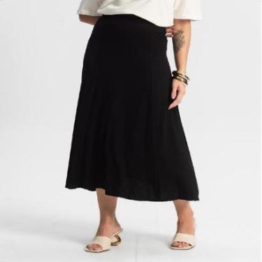 Imagem de Saia Feminina Midi Moda Evangelica Elegante Sofisticada-Feminino