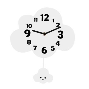 Imagem de Generic Relógio de parede em formato de nuvem, relógio decorativo silencioso, ornamento de parede para decoração de casa, escritório e quarto.