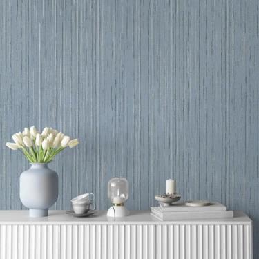 Imagem de Toduso Papel de parede removível de contato prateado papel de parede autoadesivo para quarto banheiro cozinha rolos de vinil 44 x 300 cm