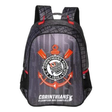 Imagem de Mochila Escolar Corinthians Sccp Preta Reforçada Infantil - - XERYUS, 