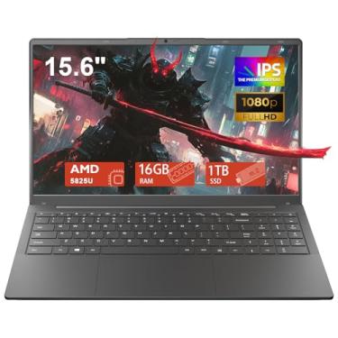 Imagem de Laptop para jogos de 15,6 polegadas – Processador AMD Ryzen 7 5825U (8C/16T, 2,0-4,5GHz), placa de vídeo AMD Radeon, 16GB DDR4 RAM 1TB NVMe SSD com KB retroiluminado, leitor de impressão digital