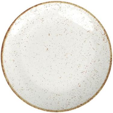 Imagem de Prato Porcelana Tramontina Rústico Raso 25cm Marrom Decorado Avulso Co