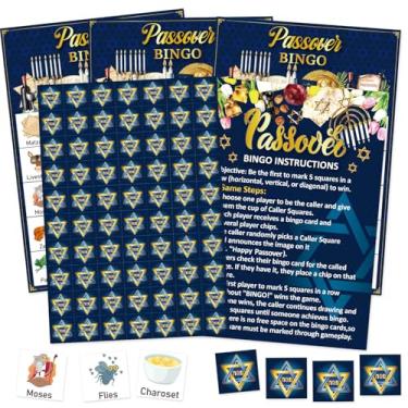 Imagem de InIsaJace Passover Bingo Cards for 24 Players, Passover Pesach Cards Game Party Favors Decorations, Holiday Family Activities Party Bingo Games Supplies for Adults