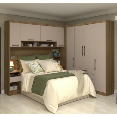 Imagem de Guarda Roupa Dormitório Modulado Paris Casal Queen 1,58 m Canto Reto -
