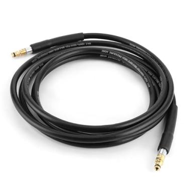 Imagem de plplaaoo Mangueira de lavadora de alta pressão com estrutura de borracha de 40 MPa e substituição para série K – 10 m, preta para lavadora de energia elétrica K2 K3 K4 K5 e limpeza de carro (10 m)