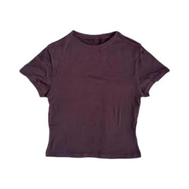 Imagem de Camiseta Esportiva Feminina De Secagem Rápida Com Manga Curta, Ajuste 