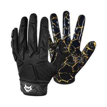 Imagem de Luvas De Futebol Americano Acolchoadas E Antiderrapantes WVVOU Para Re