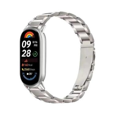 Imagem de Pulseira De Metal Em Aço Inoxidável Para Xiaomi Mi Band 10 9 8 Smartwa