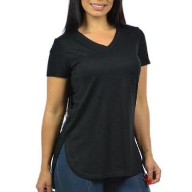 Imagem de Blusa Vesttuario Gola V Longa Camiseta Babylook Mullet Feminina-Feminino