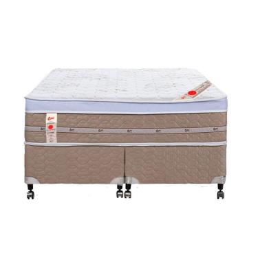 Imagem de Cama Box + Colchão Castor Com Massageador Queen Niponpedic One Face Tecnopedic 158x198x59cm