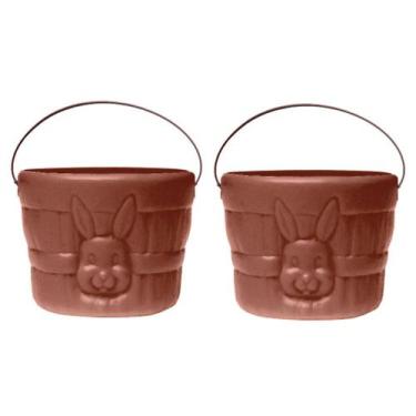 Imagem de Kit 2 Cestas Coelhinho com Alça p/ Montar Kit páscoa e Doces - Master 