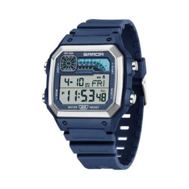 Imagem de Relógio Digital Cronógrafo LED À Prova D'Água Para Homens SANDA, Relóg