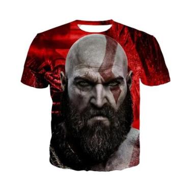 Imagem de Camiseta Masculina Oversized Com Estampa 3D God of War, Casual, Estilo
