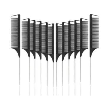 Imagem de Pente De Ponta Fina Resistente Ao Calor (12 Peças) Para Tintura De Cab