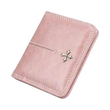 Imagem de Carteira Feminina Curta De Moda Com Múltiplos Cartões E Porta-Moedas E