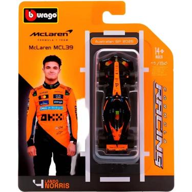 Imagem de Miniatura Bburago McLaren Formula 1 Team MCL39 F1 2025 Lando Norris 4 1/64