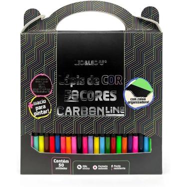 Imagem de Lápis de Cor 50 cores CARBON LINE Redondo - Leo&Leo