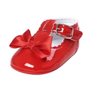 Imagem de Sapatos De Vestir Clássicos Para Bebês Meninas Com Laço, Sola De Borra