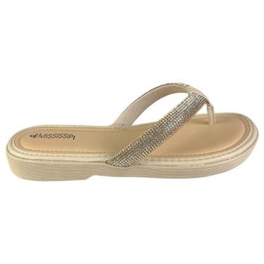 Imagem de Chinelo de Dedo Feminina Mississipi Tiras com Brilho Cor:RoseTamanho:3