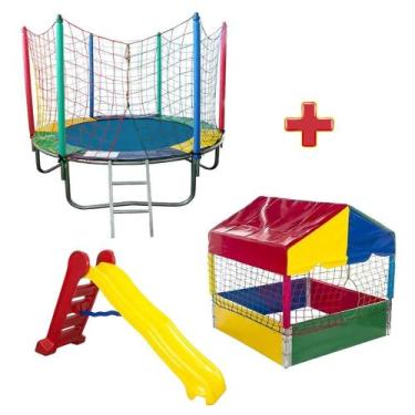 Imagem de Cama Elástica Pula Pula Trampolim 1,83m Nacional + Piscina de Bolinhas