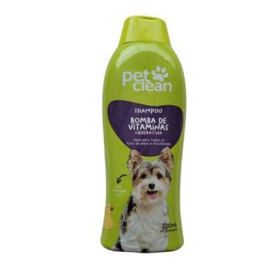 Imagem de Shampoo Bomba de Vitaminas PetClean Banho e Tosa Cães Cachorros Gato P