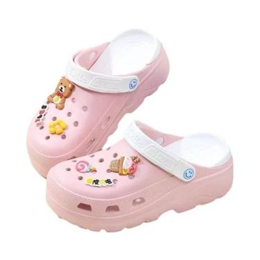 Imagem de Sandálias Femininas De Verão Com Salto Grosso E Solado Perfurado Para 