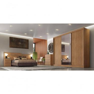 Imagem de Guarda Roupa Casal Com 1 Porta Espelhada 4 Gavetas - Londres-cumaru - Móveis Horizonte